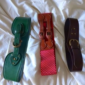 Anthropologie belts x3  size small